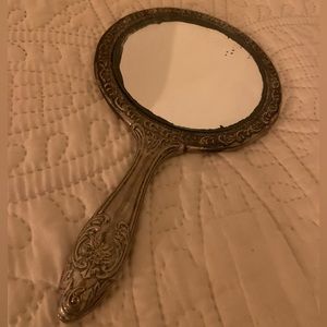 Vintage Silver Hand Mirror